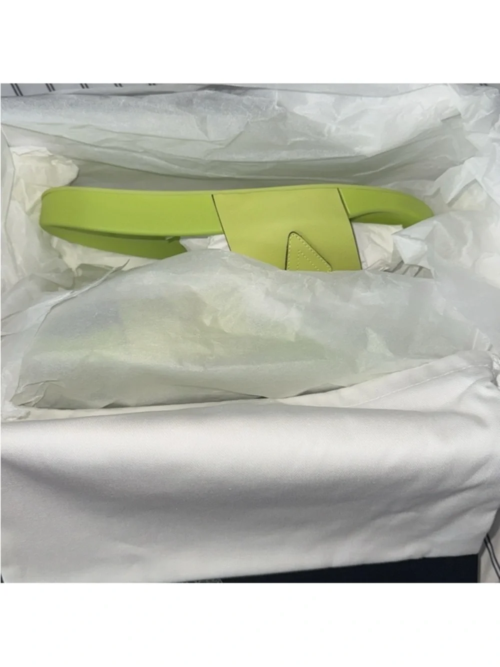 Versace Neon Lime Slide Sandals with Gold Medusa Accents